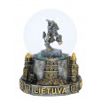 Suvenyrinis sniego rutulys Lietuva su Vyčiu ir Lietuvos miestais